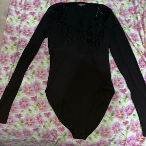 Black long sleeve bodysuit